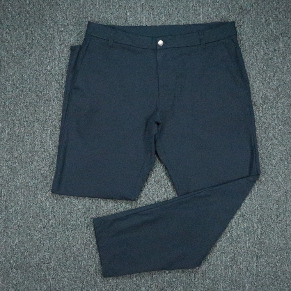 lululemon Pants Mens 36x31 Blue Commission Classic Warpstreme Trouser Zip Pocket